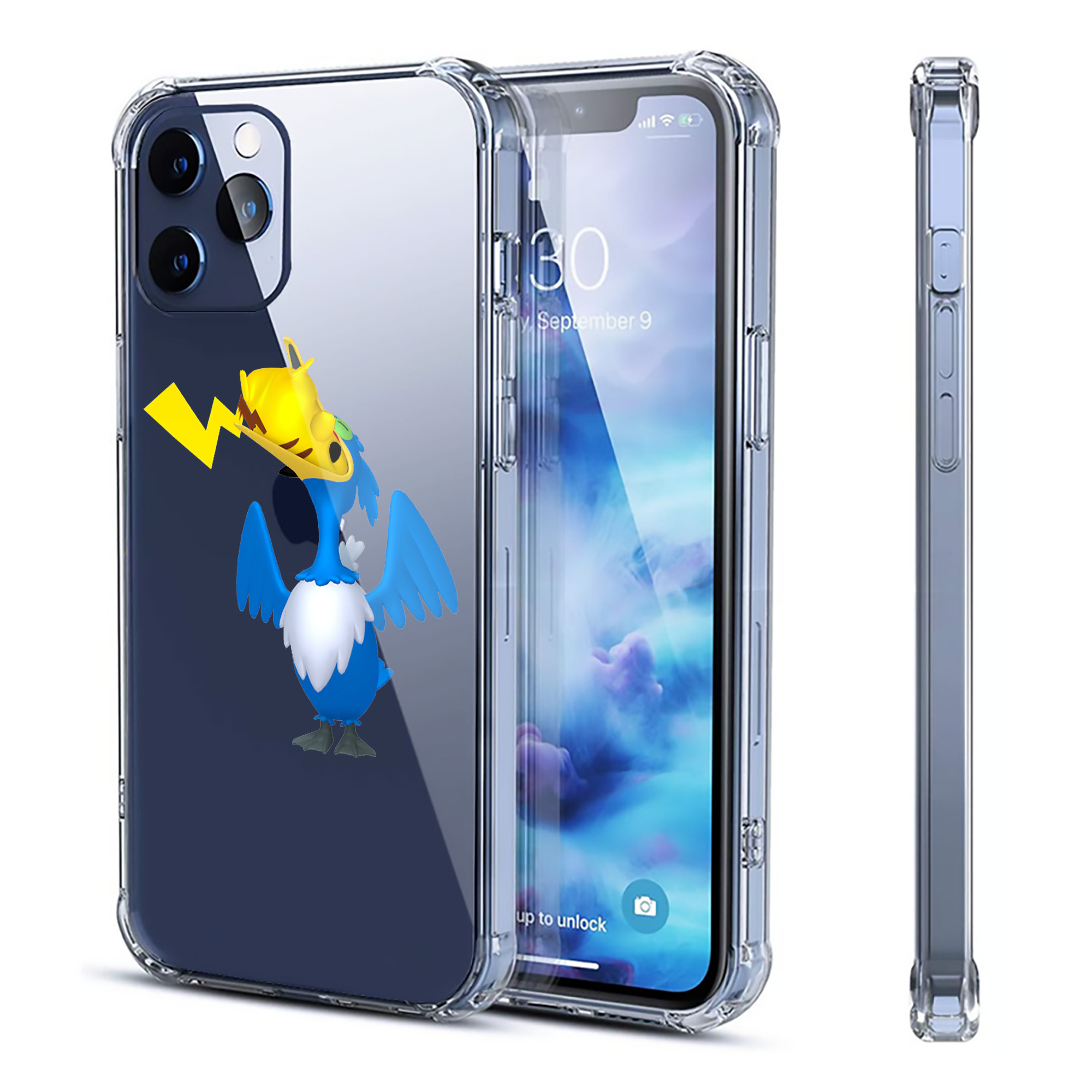 （画像用） ポケットモンスター Pokémon 【iPhone 12シリーズ対応】透明スマホケース（クリアソフトケース）